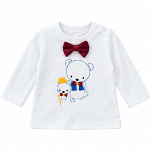 Costum bebe baiat 3 piese din bumbac, sacou, bluza cu maneca lunga si pantaloni, bleu - Img 4