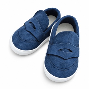 Mocasini bebe baieti albastri, pantofiori eleganti cu talpa moale - Img 4