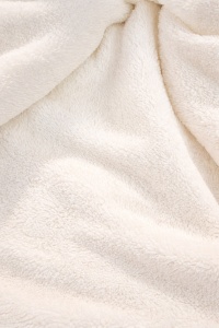 Patura bebe lana de oaie roz pufoasa 95x85 cm pentru patut carucior si dormit - Img 3