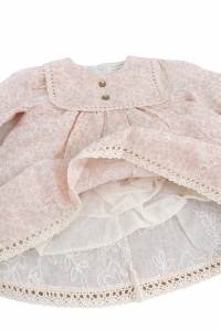 Rochie fetite roz eleganta cu dantela, rochie bebe fetite ocazie aniversare - Img 3