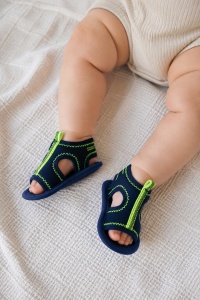 Sandale bebe bleumarin tip sport cu scai, usoare si flexibile pentru vara - Img 2