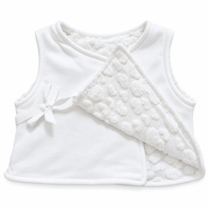 Set bebe fetita din bumbac 10 piese, alb cu roz, model inimioare Heart - Img 5