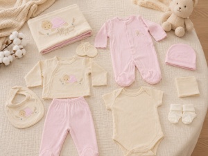 Set nou-nascut 10 piese Testoasa Roz, 100% bumbac, hainute bebe - Img 8