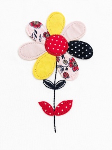 Costumas bebe fetita 2 piese bumbac top cu floare si pantaloni scurti rosii - Img 6