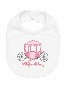 Set bebe 5 piese roz din bumbac cu trasura printesa pentru fetite nou-nascute - Img 5