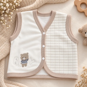 Set nou nascut 10 piese din bumbac, crem, ursulet brodat, paturica, body, pantaloni - Img 4
