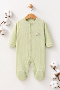 Set nou-nascut 10 piese Testoasa Verde, 100% bumbac, hainute bebe pentru maternitate - Img 7