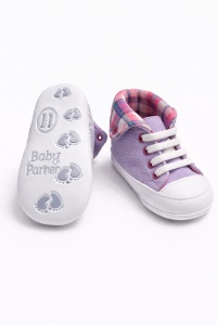 Adidasi bebelusi mov cu siret talpa flexibila guler carouri stil sport casual - Img 3
