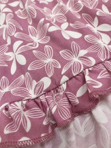 Set haine bebe fete 2 piese bumbac premium – tricou si pantaloni scurti floral - Img 5