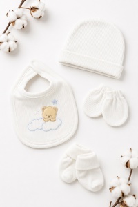 Set nou-nascut 10 piese Sweet Dreams bleu, 100% bumbac pentru bebelusi - Img 6
