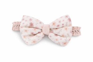 Rochita fetite eleganta cu imprimeu floral roz si bentita inclusa - Img 4