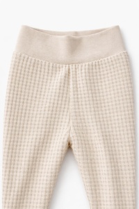 Set bebe 3 piese catelus bluza pantaloni si caciulita crem confortabil - Img 4