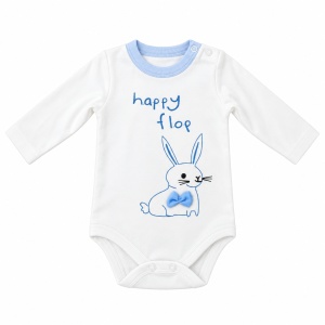 Set bebe 3 piese din bumbac cu hanorac, body si pantaloni bleu - Img 6