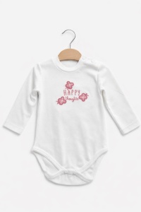 Set bebe fetite roz 3 piese body hanorac si pantaloni iepuras - Img 6