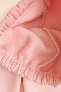 Costum bebe fetita roz 2 piese pufos cu bluza catelus si pantaloni caldurosi - Img 5
