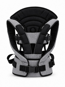 Marsupiu ergonomic bebe, gri 4-12 Kg, reglabil, port bebe confortabil si sigur - Img 3