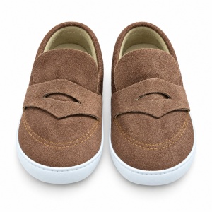 Mocasini bebe baieti maro, pantofiori eleganti cu talpa moale - Img 2