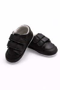 Pantofi bebelusi negri cu arici talpa moale eleganti primii pasi