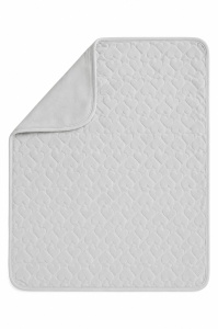 Paturica bebe gri cu inimioare embosate 100x100 cm pufoasa moale pentru bebelusi - Img 4