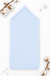 Port bebe premium bleu cu gluga si interior imblanit pentru nou nascut - Img 4
