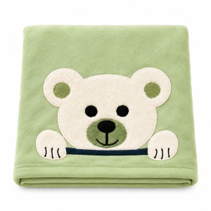 Set bebe 10 piese ursulet verde body pantaloni paturica caciulita cadou - Img 5