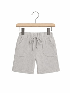 Set bebe baiat 3 piese din muselina camasa tricou si pantaloni scurti casual vara - Img 4