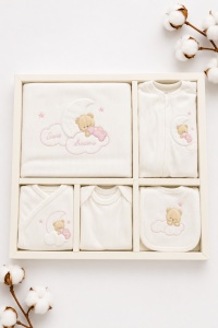 Set nou-nascut 10 piese Ursulet Sweet Dreams, 100% bumbac, hainute bebe pentru maternitate - Img 2