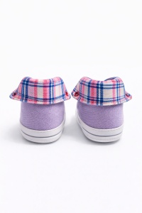 Adidasi bebelusi mov cu siret talpa flexibila guler carouri stil sport casual - Img 4