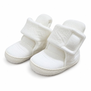 Cizmulite bebe albe captusite cu arici si talpa moale - Img 3