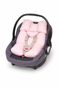 Perna reductor carucior bebe roz universala suport cap corp scoica auto