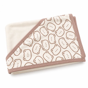 Set bebe din bumbac 10 piese, crem si maro, model ursulet Teddy Bear - Img 5