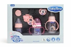 Set hranire bebe cu biberon, cana antrenament, suzeta si accesorii, 0-6 luni - Img 2