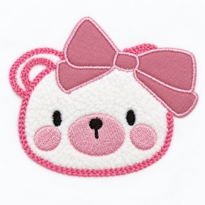 Compleu bebe fetite 3 piese din bumbac, body, hanorac cu fundite si pantaloni roz - Img 6