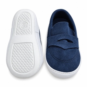 Mocasini bebe baieti albastri, pantofiori eleganti cu talpa moale - Img 5