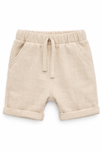 Set bebe baiat 3 piese din bumbac camasa tricou si pantaloni scurti elegant casual - Img 6