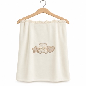 Set haine bebe fetita 10 piese din bumbac, crem, cu dantela, nou-nascut - Img 5