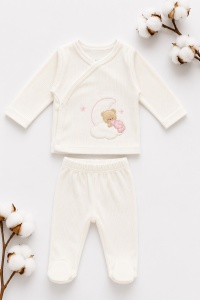 Set nou-nascut 10 piese Ursulet Sweet Dreams, 100% bumbac, hainute bebe pentru maternitate - Img 6