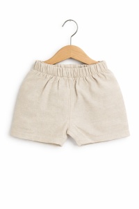 Set vara crem bebe 3 piese bumbac maieu camasa si pantaloni scurti casual - Img 4