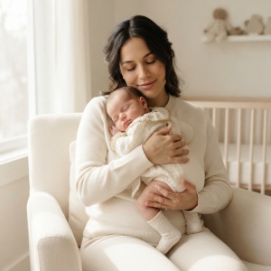 Body bebe fetita din muselina crem cu volane, funda si sosete asortate - Img 6
