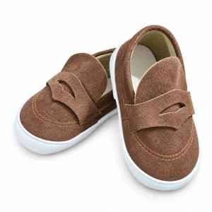 Mocasini bebe baieti maro, pantofiori eleganti cu talpa moale - Img 3