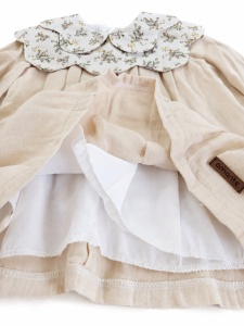 Rochita bebe fetita cu bentita din muselina eleganta lejera - Img 5