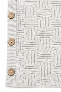 Sac de dormit bebe gri crosetat imblanit cu gluga pentru carucior scoica si landou - Img 3
