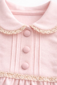 Set bebe fete 3 piese roz elegant bluza dantela pantaloni imprimati bentita - Img 4