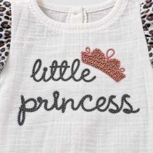 Set bebe fetita din muselina 10 piese, alb cu animal print, Little Princess - Img 7
