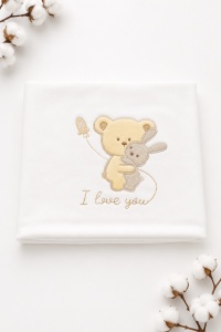 Set nou-nascut 10 piese I Love You, 100% bumbac, hainute bebe pentru maternitate - Img 6