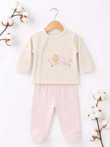 Set nou-nascut 10 piese Testoasa Roz, 100% bumbac, hainute bebe - Img 7