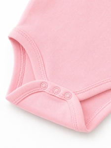 Body bebelusi roz din bumbac cu maneca lunga, body fetita cu capse - Img 3