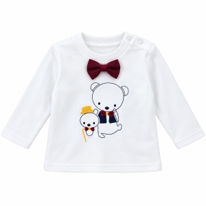 Costum bebe baiat 3 piese din bumbac, sacou, bluza cu maneca lunga si pantaloni, gri - Img 6