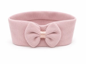 Salopeta bebe fetita 100% bumbac cu bentita, roz pudrat, dantela eleganta - Img 6