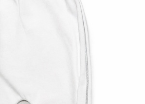 Set bebe 3 piese bumbac alb cu iepuras, body pantaloni hanorac - Img 5